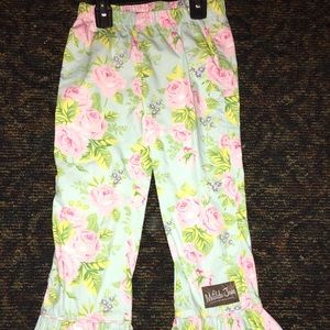 Size 4 Matilda Jane floral ruffle pants